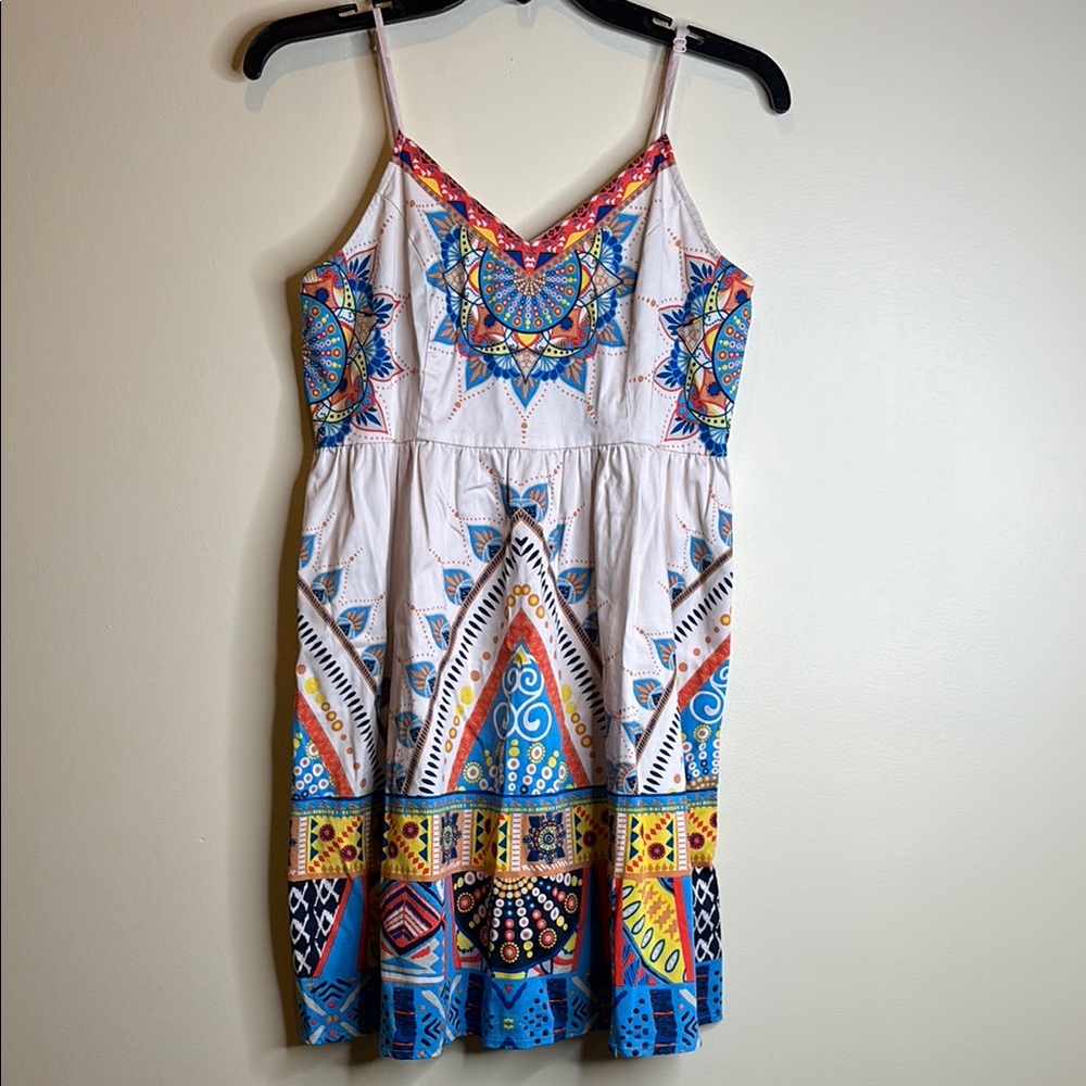 Pre-Owned Flying Tomato Sleeveless Spaghetti Strap Sundress Size L